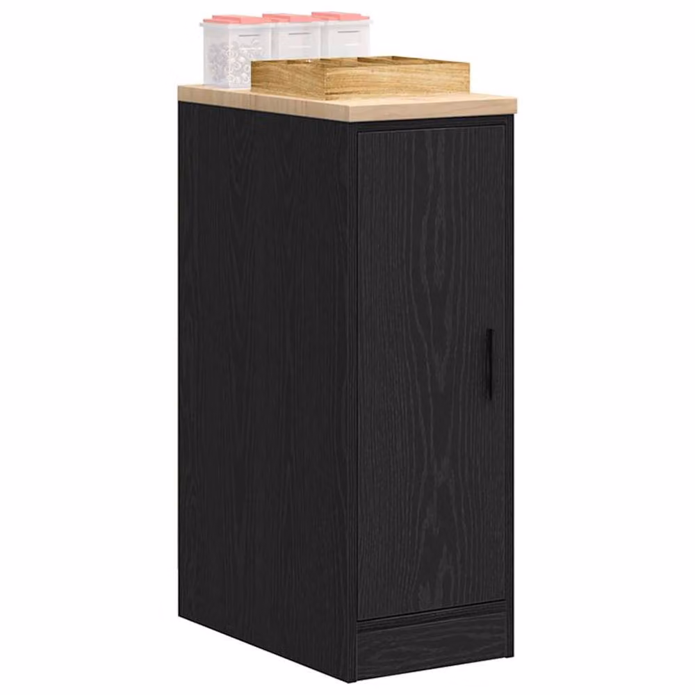 Berkfield Home Durable Garage Storage Cabinet in Black, Solid Pine Wood, W/D/H: 30 x 51 x 85 cm – 2