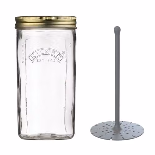 Kilner Pickle Jar with Silicone Lifter, 1 l, Transparent Glass – 1