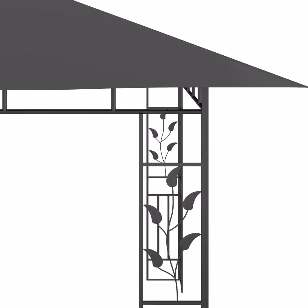 Berkfield Home Gazebo with Mosquito Net in Anthracite and Black, W/D/H: 400 x 300 x 273 cm – 3