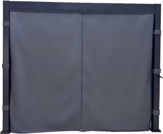 Malay Ibiza Aluminium Pergola Side Awning Pair, Grey, Width: 400 cm