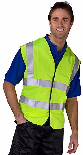 Beeswift High Visibility Yellow Polyester Vest, Size L, EN ISO 20471 Compliant – 2