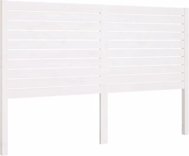 Berkfield Home White Solid Pine Wood Bed Headboard, W: 126 cm, D: 4 cm, H: 100 cm – 1