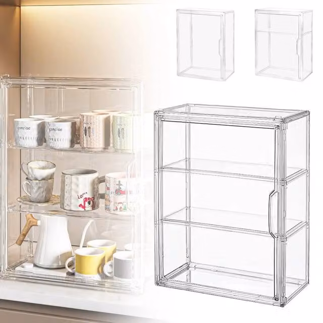 SPETLEK 3 Tier Acrylic Display Case in Transparent, Width: 50 cm – 1