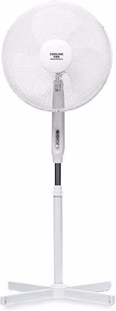 NESTLUNE 16 inch Oscillating Pedestal Fan in White