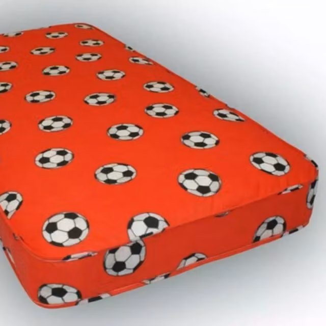 Wilson Beds Red Football Kids Reflex Foam Mattress, W/D/H: 90 x 200 x 10 cm