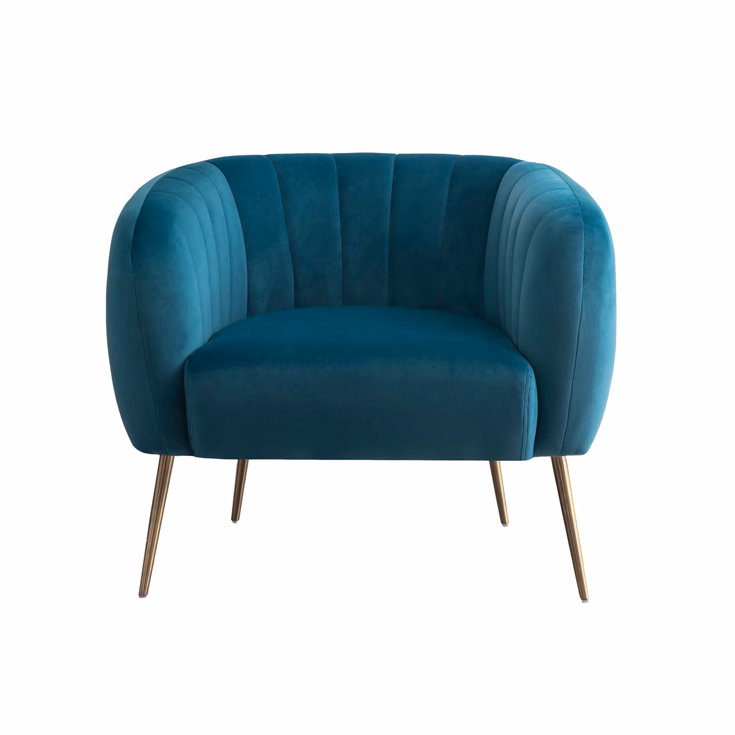 Artemis Home Matilda Petrol Blue Velvet Tub Accent Chair with Armrests – 2