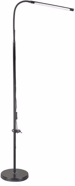 Kelvenix LED Standing Floor Lamp in Black with Warm White Light and Remote Control – 1