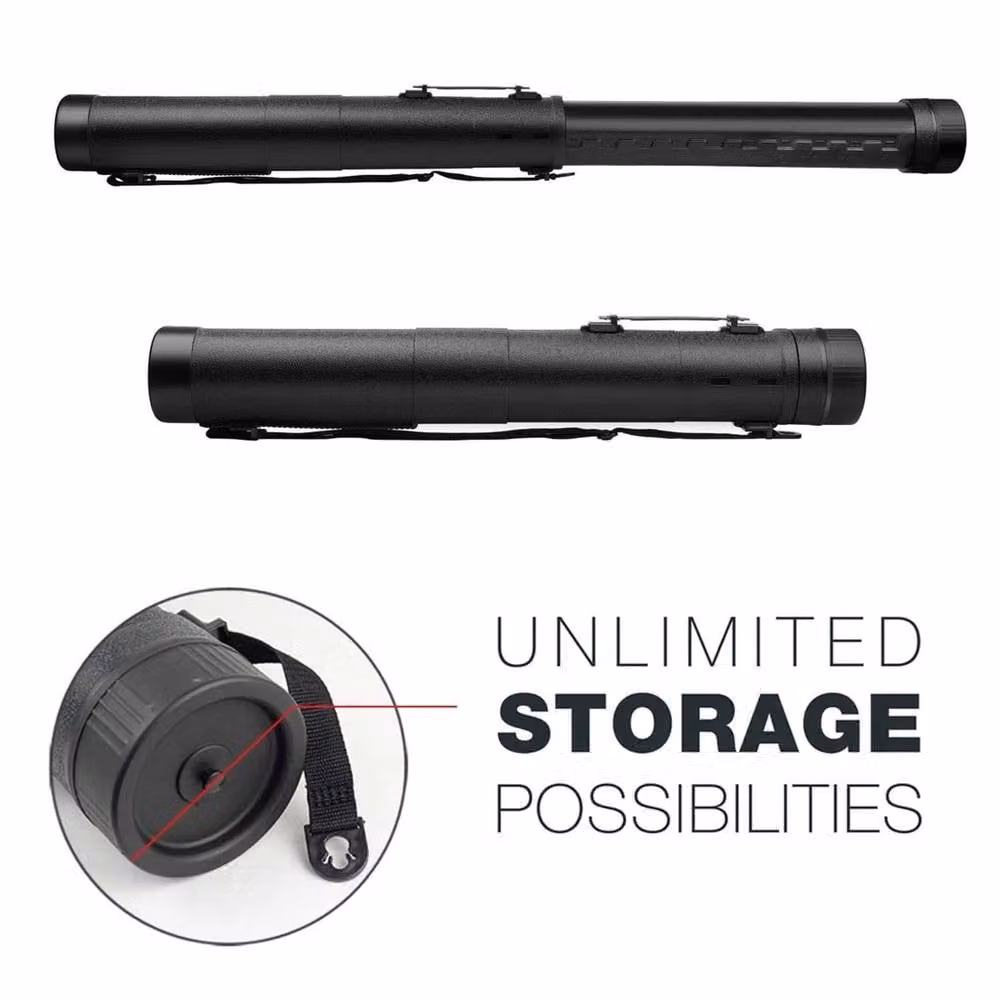 EONLION Waterproof Plastic Document Storage Art Tube in Black, Length: 50 cm – 4