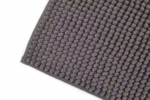 New Edge Blinds Marlow Collection Soft Touch Non-Slip Chenille Bathroom Rug in Grey, W/D: 60 x 45 cm – 2