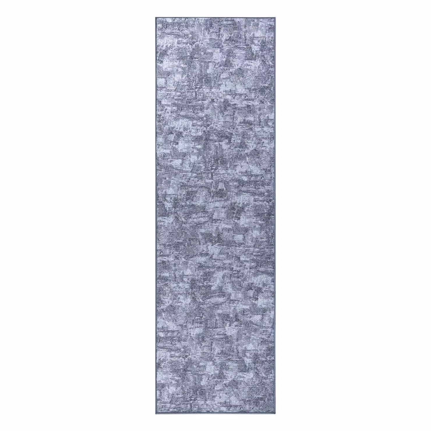 RugsX Solid Grey Polyester Runner, W: 80 cm, L: 370 cm – 2