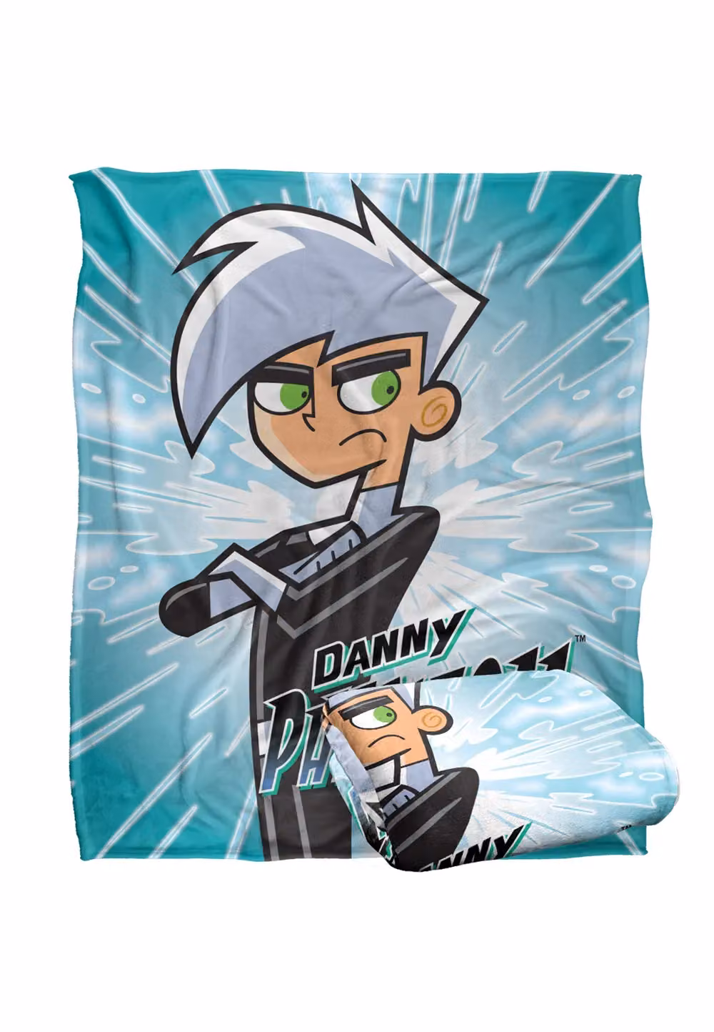 Nickelodeon Danny Phantom Silky Touch Super Soft Throw Blanket, White and Multicolour, W/D/H: 152 x 127 cm – 2