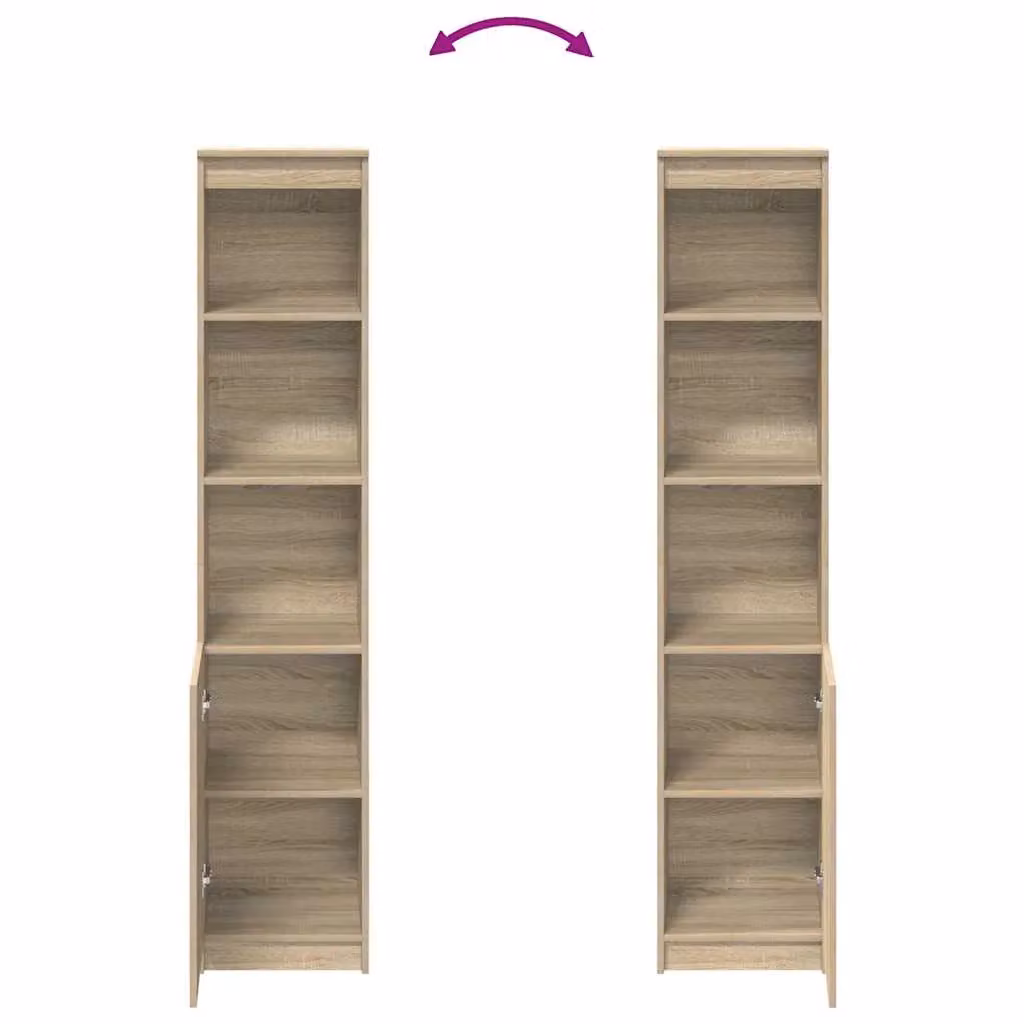 Berkfield Home Sonoma Oak Highboard in Brown, W/D/H: 37.5 x 35 x 180 cm – 3