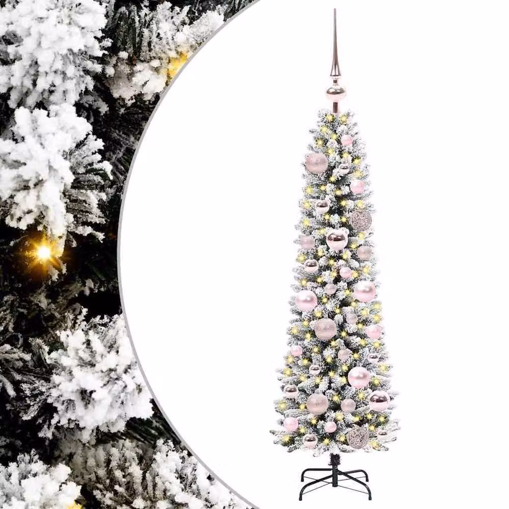 Berkfield Home Artificial Christmas Tree with 150 LEDs in Green, White and Black, Height: 120 cm – 2