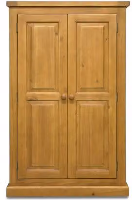 Archers Langdale 2 Door Pine Wooden Small Childrens Wardrobe in Brown