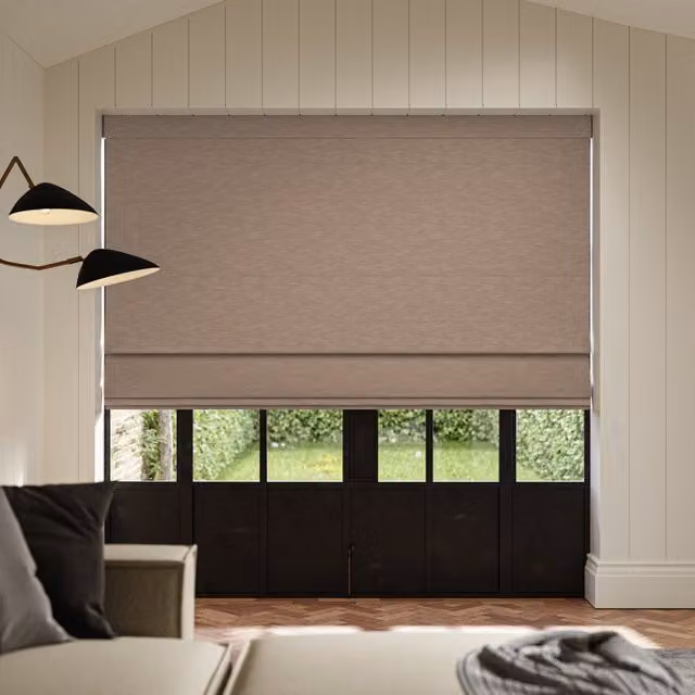 Ante Decor Concordia Made To Measure Blackout Roman Blind in Oatmeal