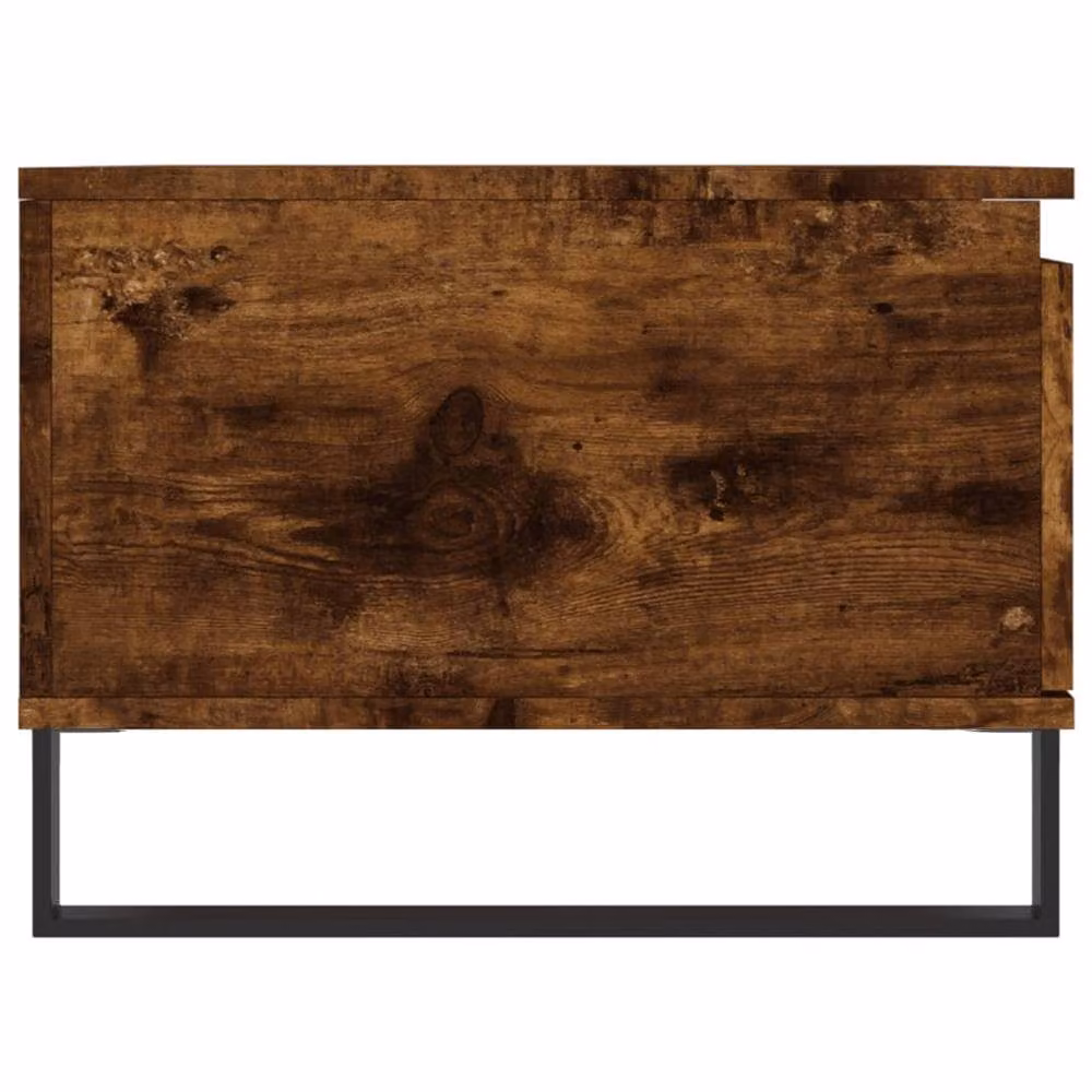 Berkfield Home Modern Rectangular Coffee Table in Smoked Oak Brown, W/D/H: 90 x 50 x 36.5 cm – 4