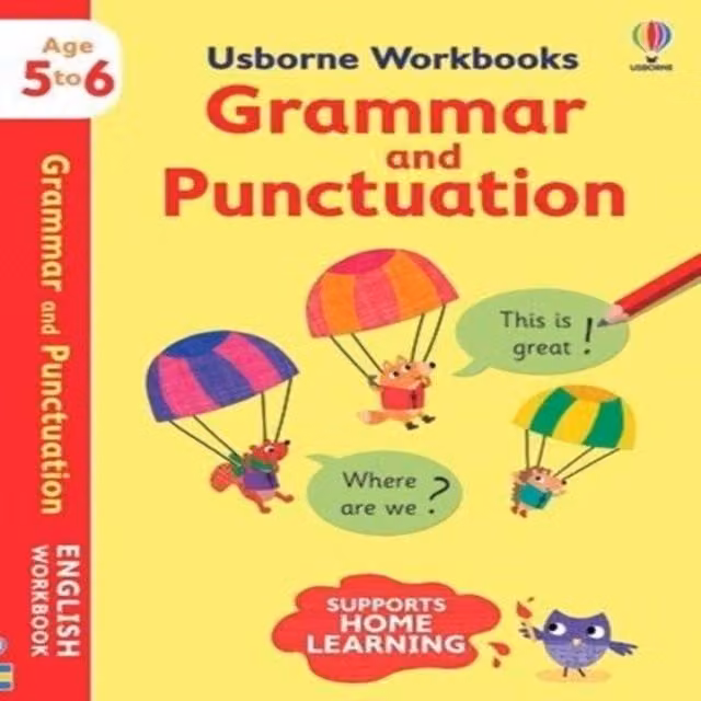 Usborne Grammar and Punctuation Workbooks for Ages 5-6 by Jessica Greenwell, Multicolour Paperback
