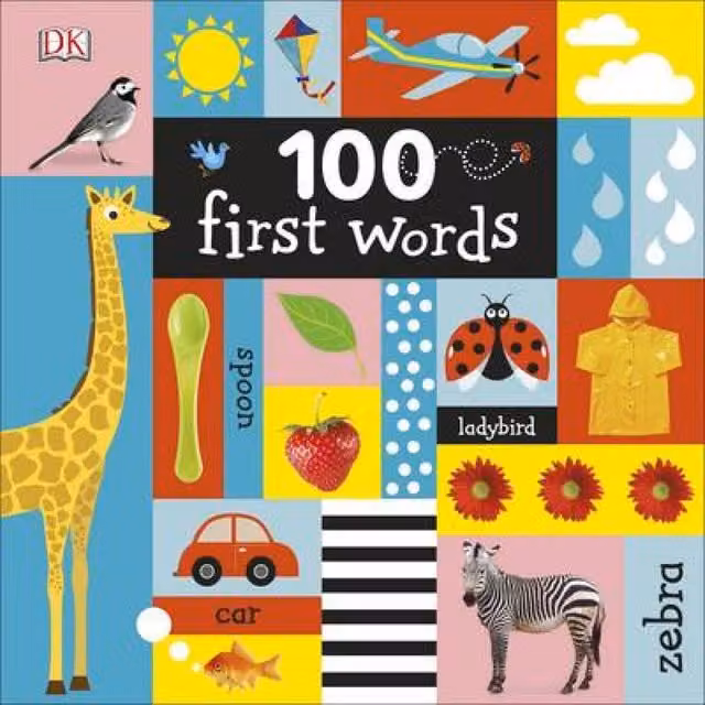 DK 100 First Words Multicolour Cardboard Board Book