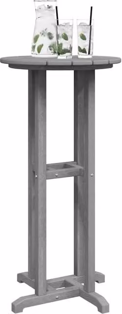 Berkfield Home Elegant Bar Table in Light Grey, W/D/H: 55 x 55 x 107.5 cm