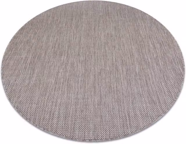 RugsX Sion Round Beige Flat Weave Polypropylene Rug, Diameter: 120 cm
