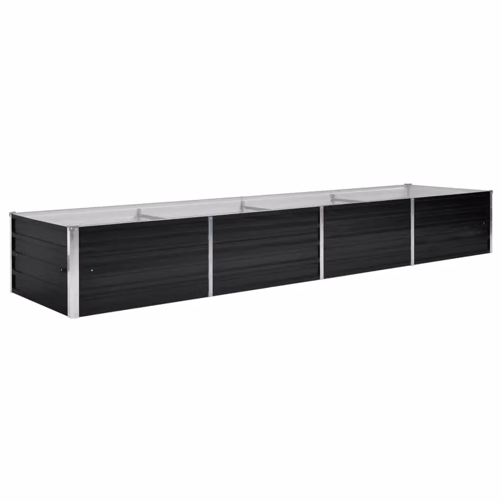 Berkfield Home Garden Anthracite Galvanised Steel Raised Bed, W: 320 cm, D: 80 cm, H: 45 cm – 2