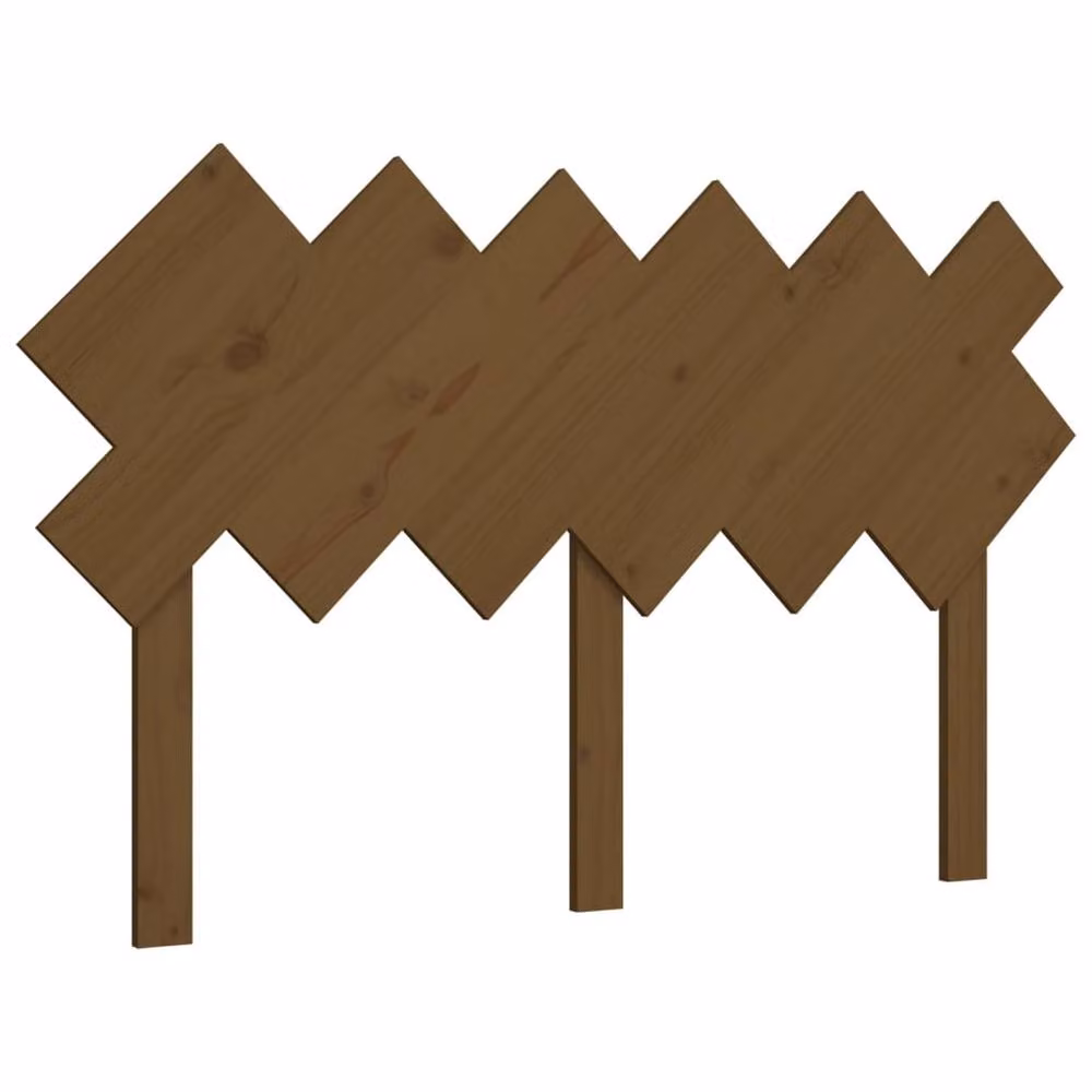 Berkfield Home Beautiful Bed Headboard in Honey Brown Solid Pine Wood, W: 132 cm, D: 3 cm, H: 81 cm – 2