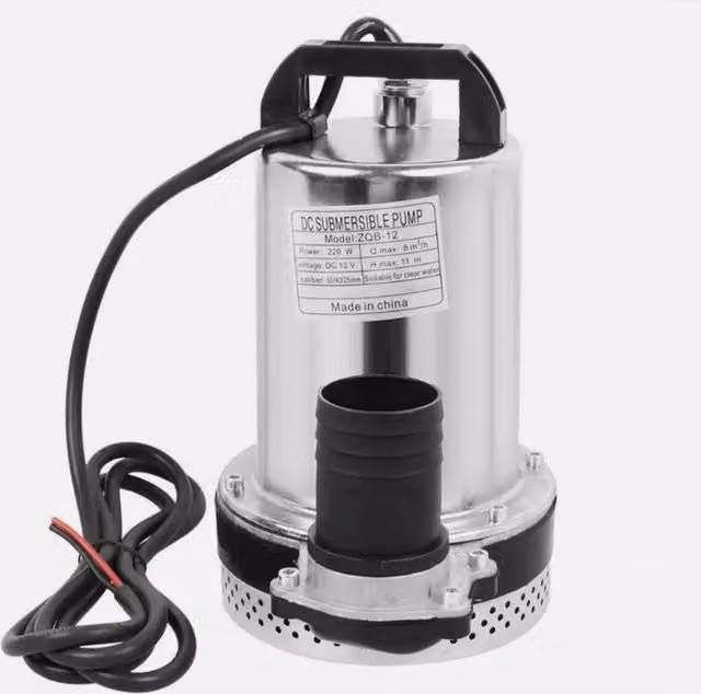 NESTLUNE 12V DC Submersible Dirty Water Pump for Garden, Silver – 1