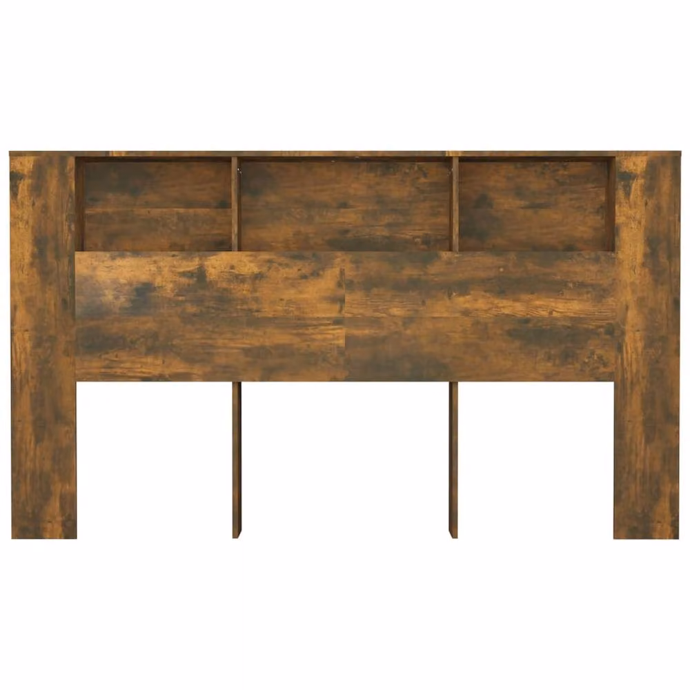 Berkfield Home Smoked Oak Headboard Cabinet in Brown, W: 180 cm, D: 18.5 cm, H: 104.5 cm – 3