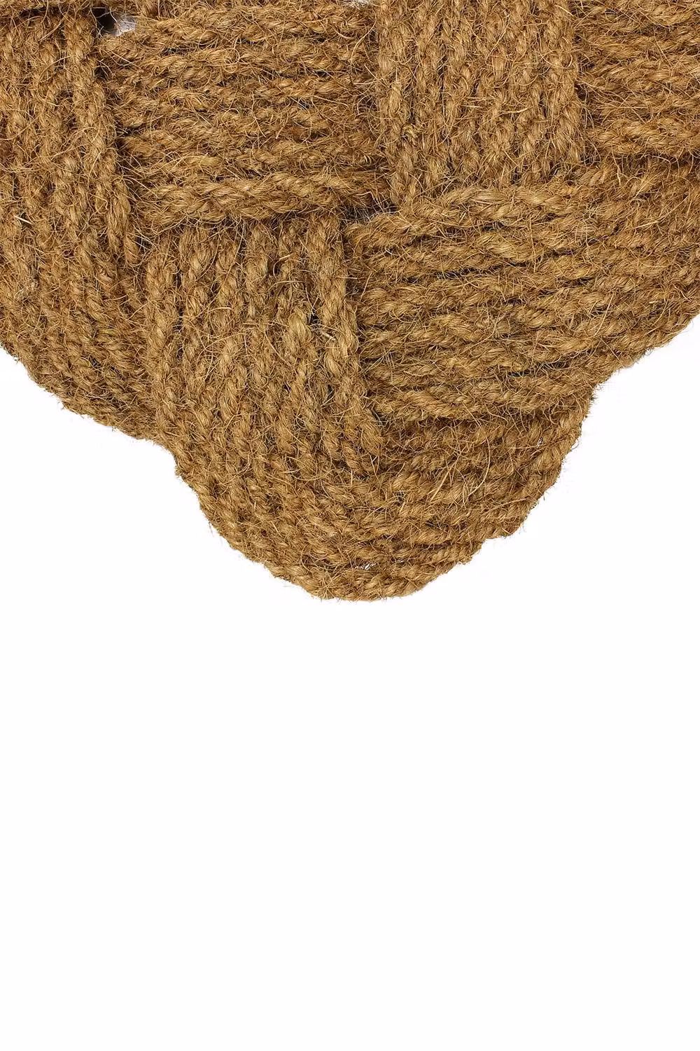 JVL Brown Coir Woven Rope Rectangular Doormat, W: 45 cm, D: 75 cm – 3