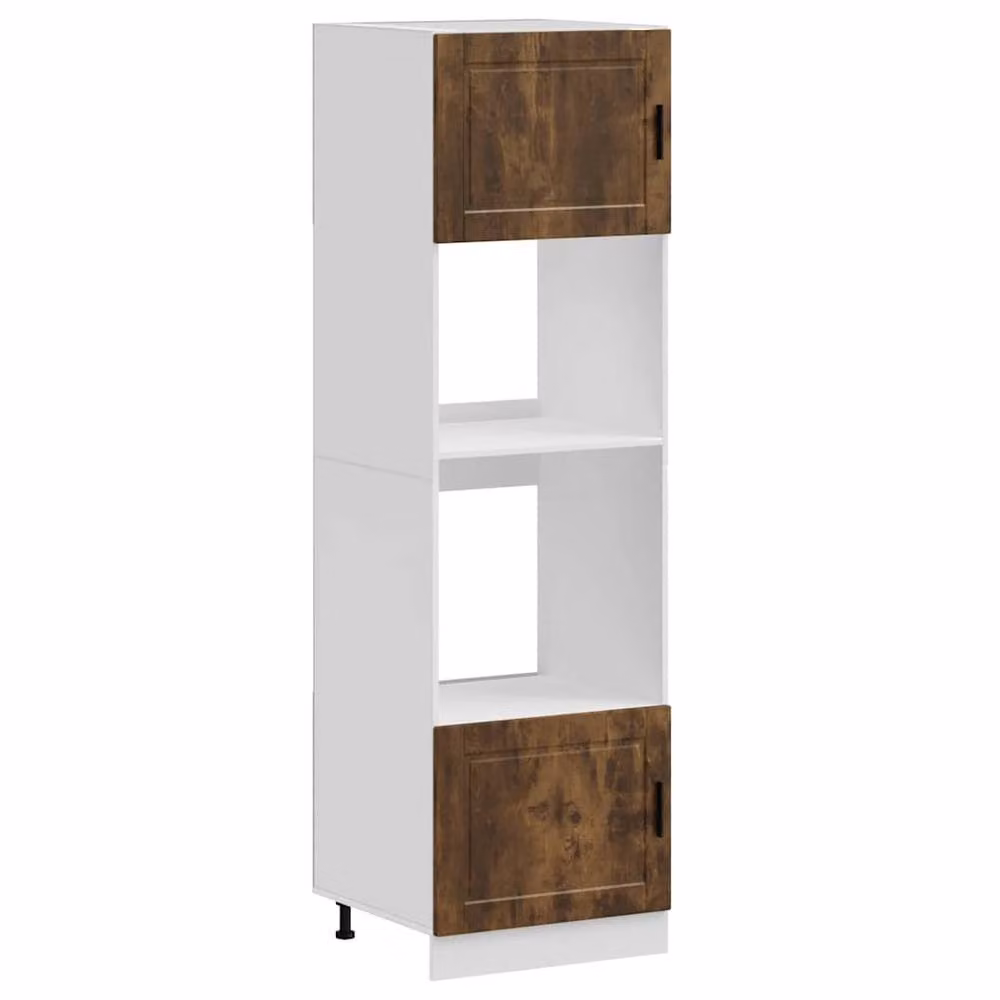 Berkfield Home Porto Oven Cabinets, 2 Piece Set in Smoked Oak Brown Engineered Wood – 2