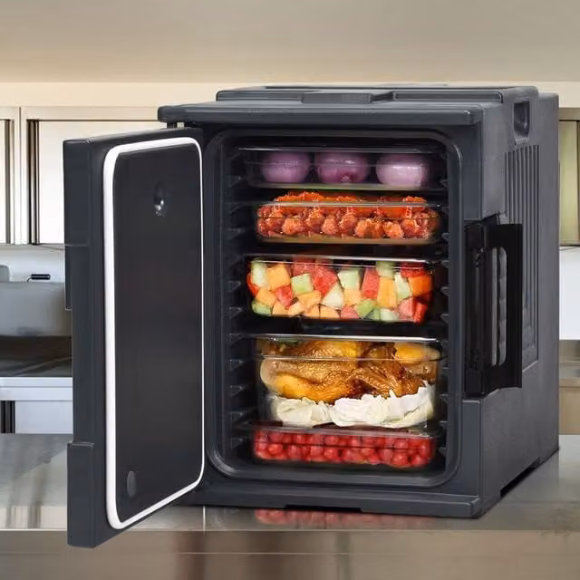 Costway Food Thermal Box Container with Handle, Black