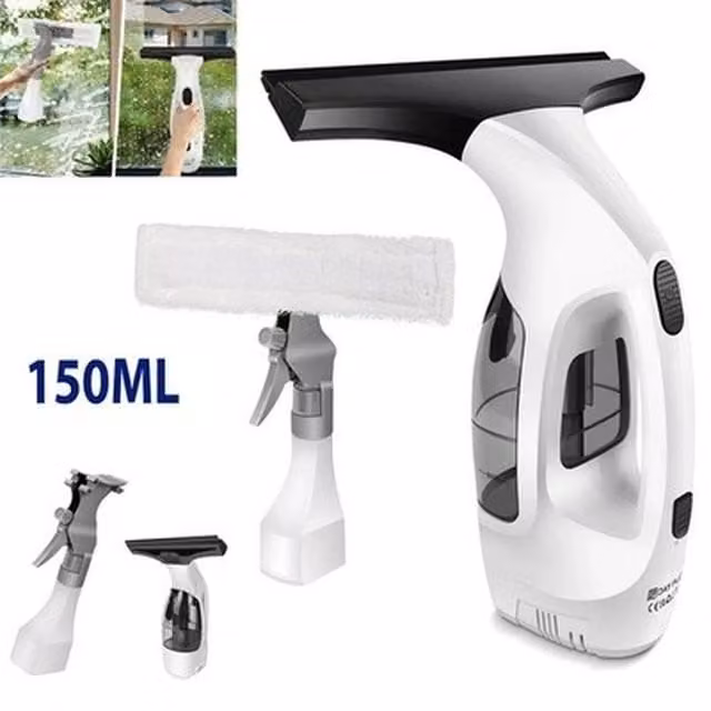 NESTLUNE 2026 Cordless Window and Glass Mirror Vacuum Cleaner in White, W: 100 cm, H: 15 cm, D: 15 cm