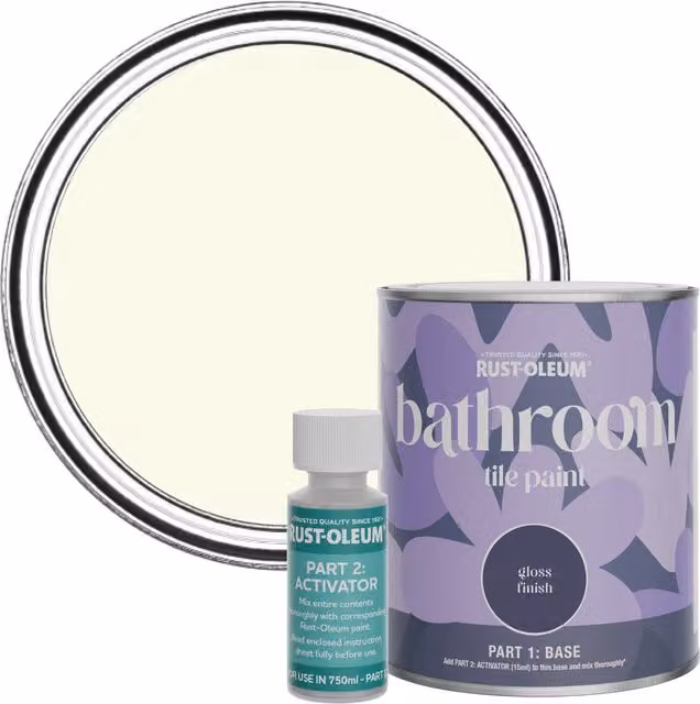 Rust-Oleum Bathroom Tile Paint in Gloss Finish, Beige, 0.75 l