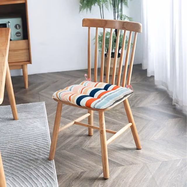 Roseley Square Seat Cushion Pads in Orange and Multicolour
