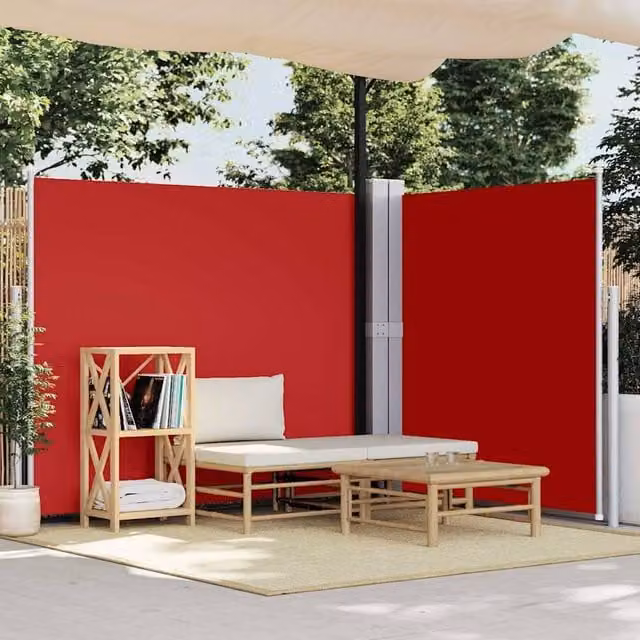 Berkfield Home Red Retractable Roller Side Awning, W/H: 180 x 600 cm – 1