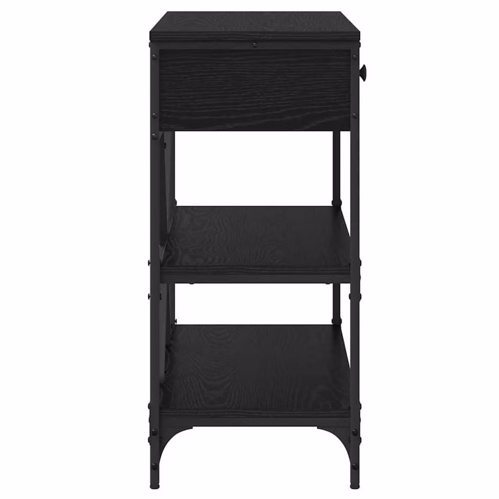 Berkfield Home Stylish Console Table in Black Oak, W/D/H: 100 x 34.5 x 75 cm – 4