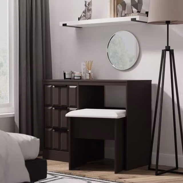 Ready Assembled 2 U Seattle 3 Drawer Vanity in Dark Grey – 1