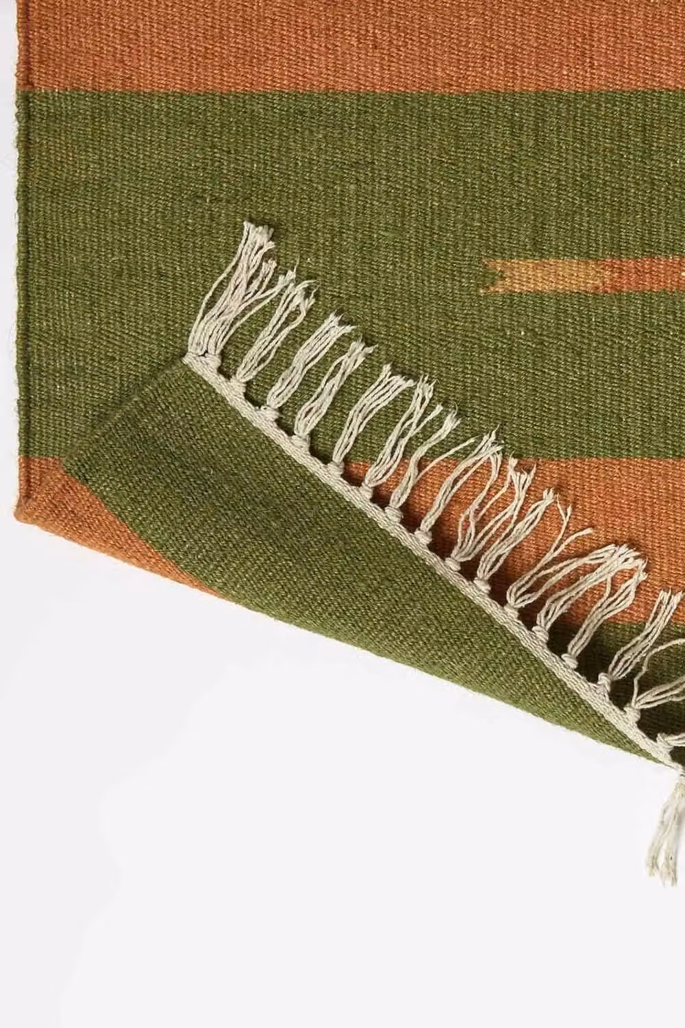 Homescapes Lundi Orange & Green Kilim Cotton & Jute Rug, W: 120 cm, L: 170 cm – 3