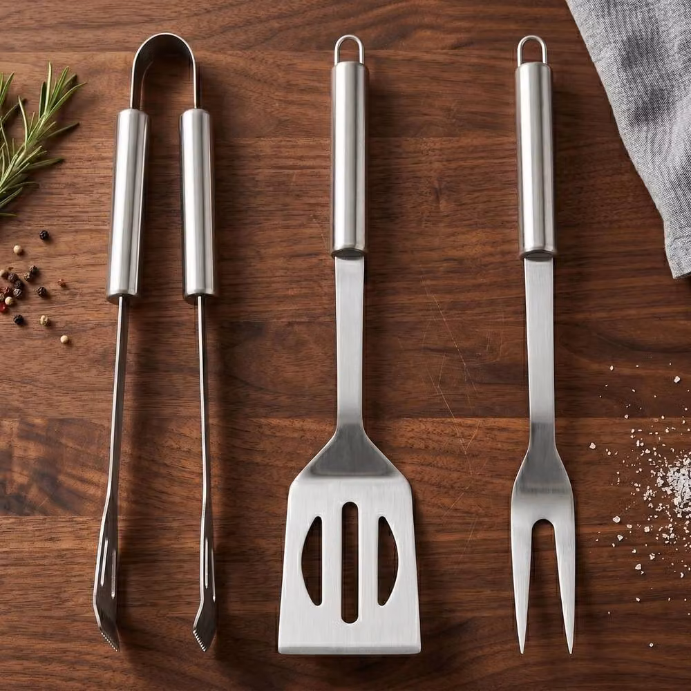 Havendro 3 Piece Stainless Steel BBQ Utensil Set in Silver – 2