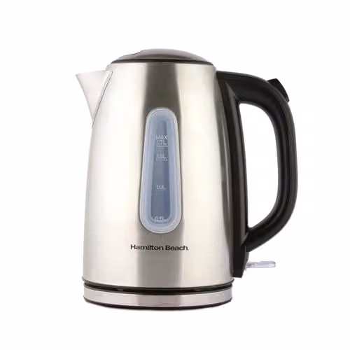 Hamilton Beach Rise Electric Kettle, 1.7 l, Silver Stainless Steel – 1