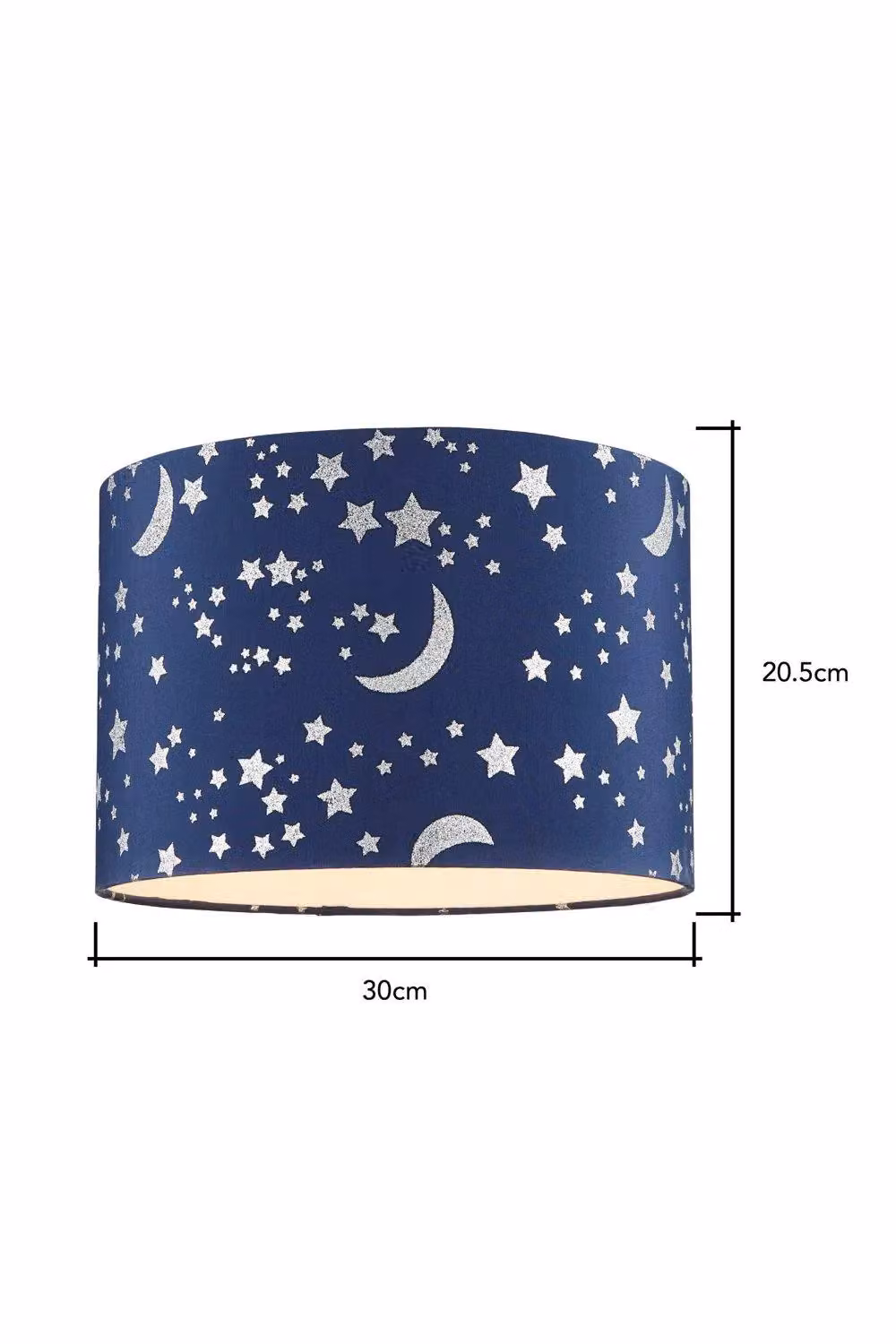 BHS Lighting Glow Moon & Stars Easy Fit Light Shade in Blue, Diameter: 30 cm, Height: 21 cm – 4