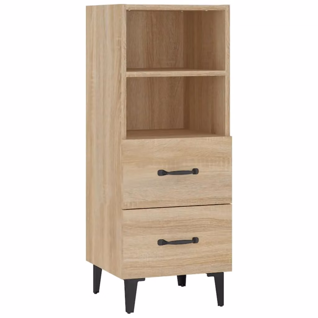Berkfield Home Sonoma Oak Sideboard in Brown, W/D/H: 34.5 x 34 x 90 cm – 2