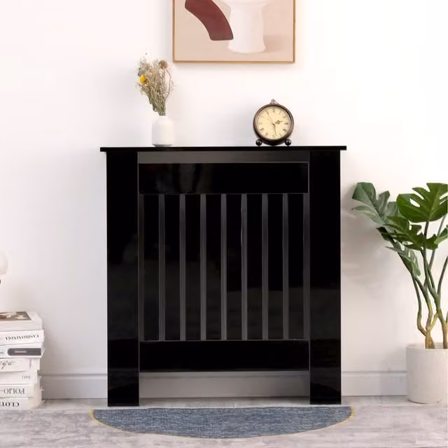 HMD High Gloss Black Wall Mounted Radiator Cover