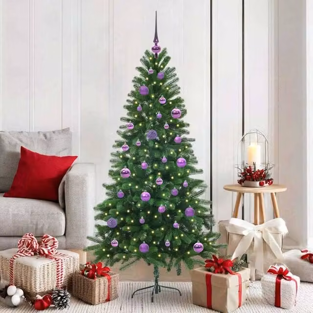 Berkfield Home Green Christmas Tree with 150 LEDs and Stand, Height: 150 cm