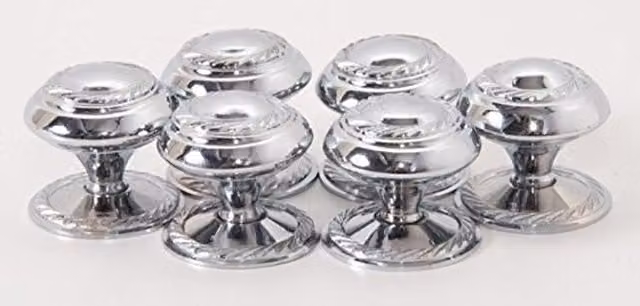 Golden Grace Chrome Cabinet Door Knob in Silver