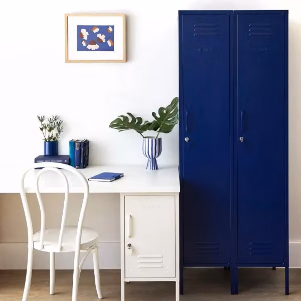 Mustard Made The Skinny Storage Locker in Navy Blue, W/D/H: 46 x 35 x 183 cm – 4
