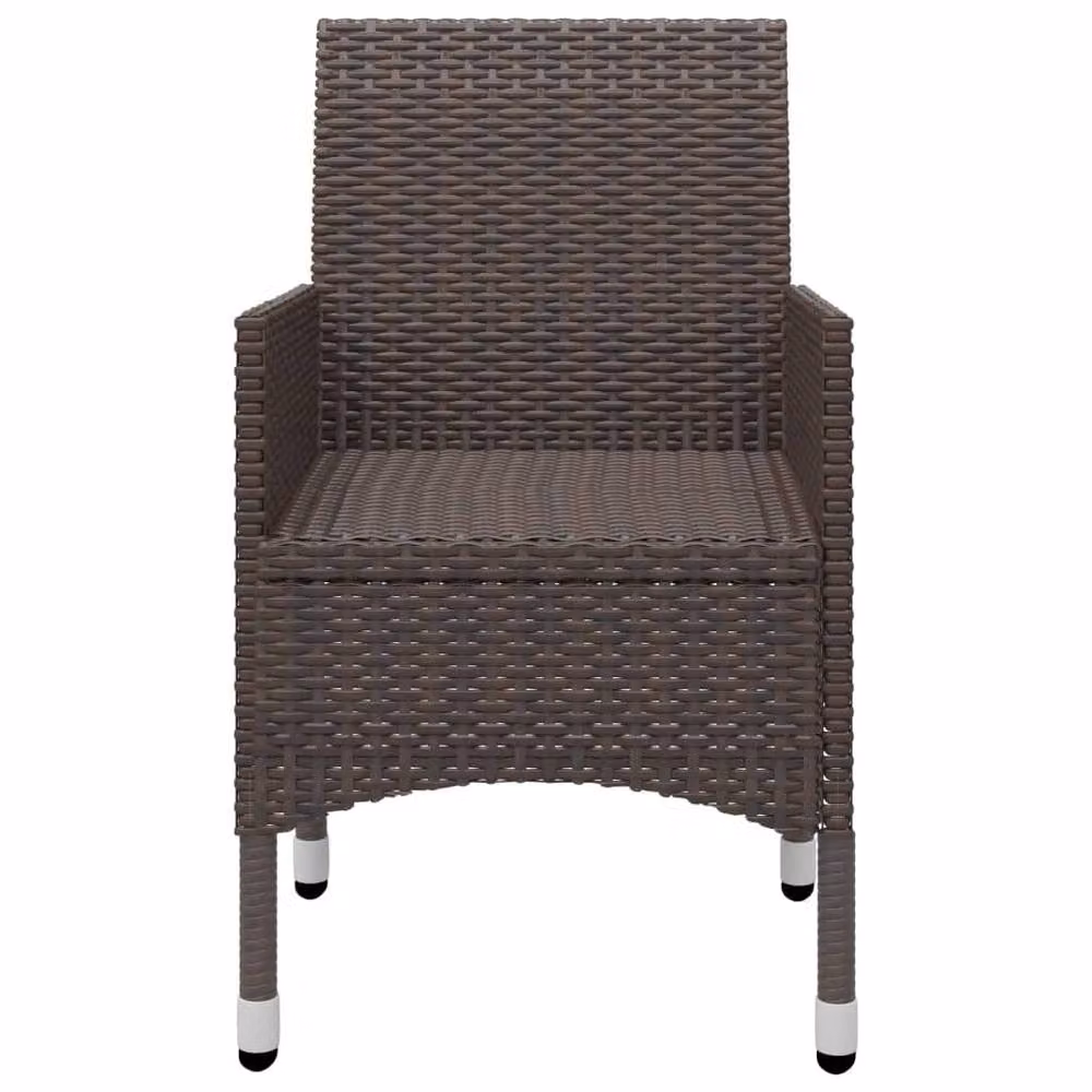 Berkfield Home 5 Piece Modern Acacia Wood and Rattan Garden Dining Set with Cushions in Brown – 2