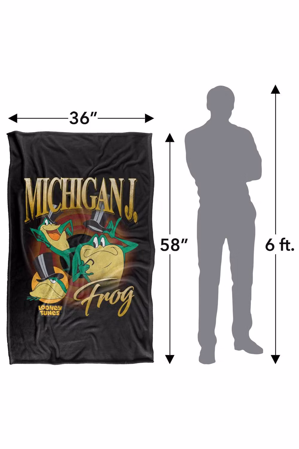 LOGOVISION Looney Tunes Michigan J Frog Super Soft Fleece Throw Blanket, Multicolour, W: 152 cm, D: 127 cm – 8