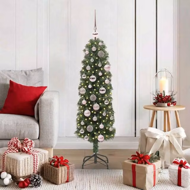 Berkfield Home Artificial Green Christmas Tree with 150 LEDs and Stand, Height: 120 cm – 1
