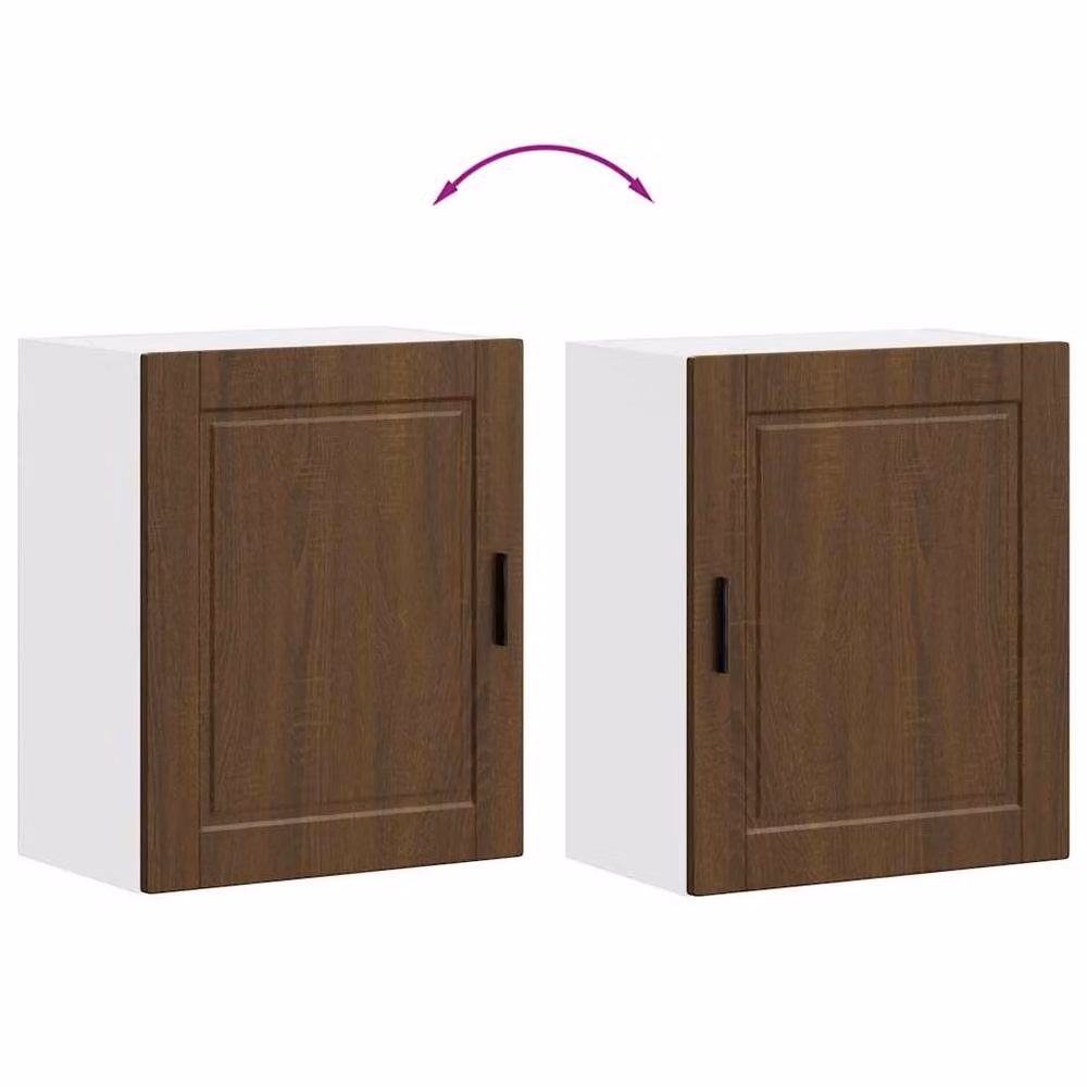 Berkfield Home Porto Kitchen Wall Cabinet in Brown Oak Engineered Wood W/D/H: 60 x 31 x 25 cm – 4